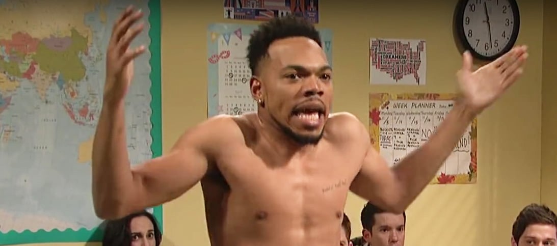 Chance the Rapper Strips Shirtless, Wears Only His Underwear on ‘SNL