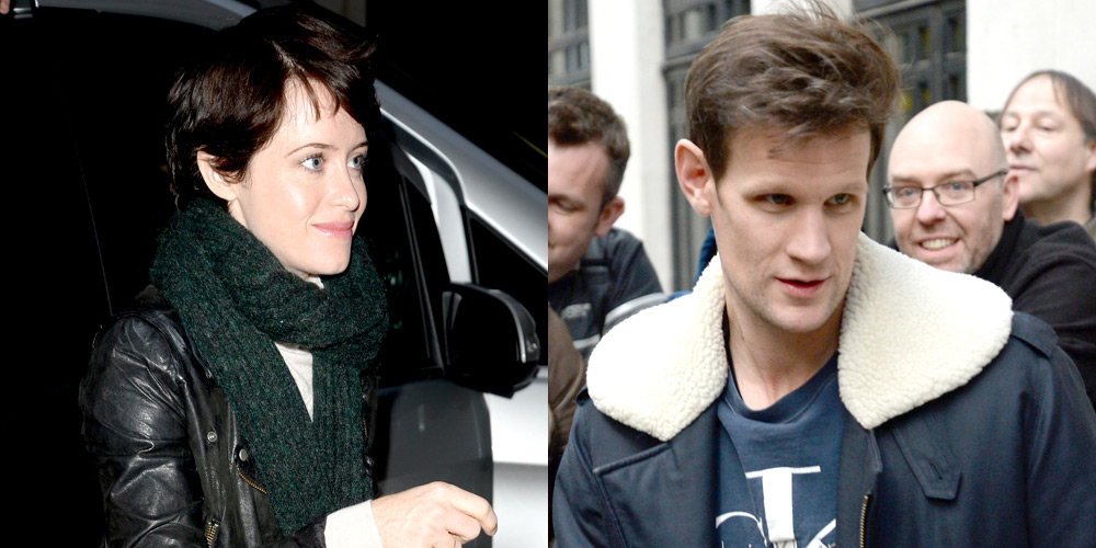 Claire Foy & Matt Smith Greet Fans While Doing ‘The Crown’ Promo