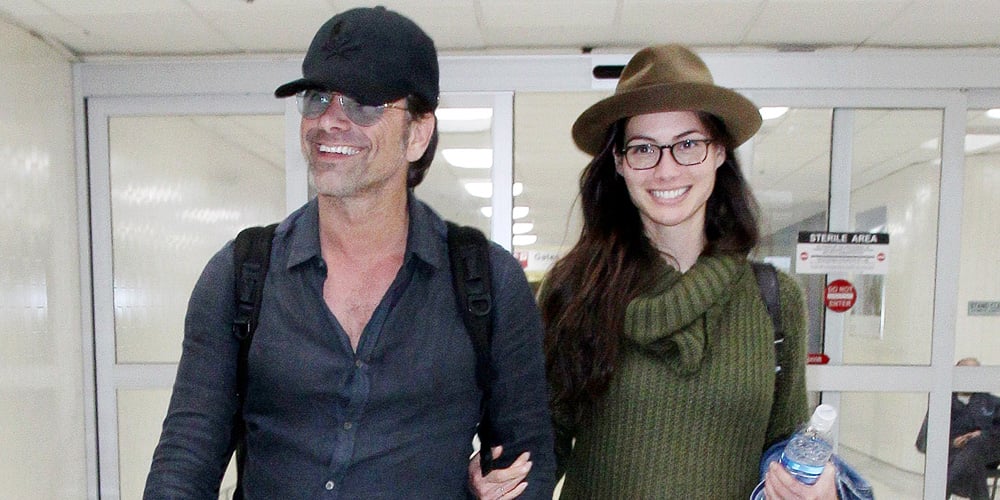 John Stamos & Pregnant Fiancee Caitlin McHugh Are All Smiles at LAX