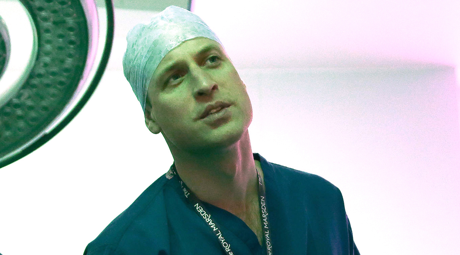 Prince William Scrubs in to Watch Robotic Surgery in London Prince