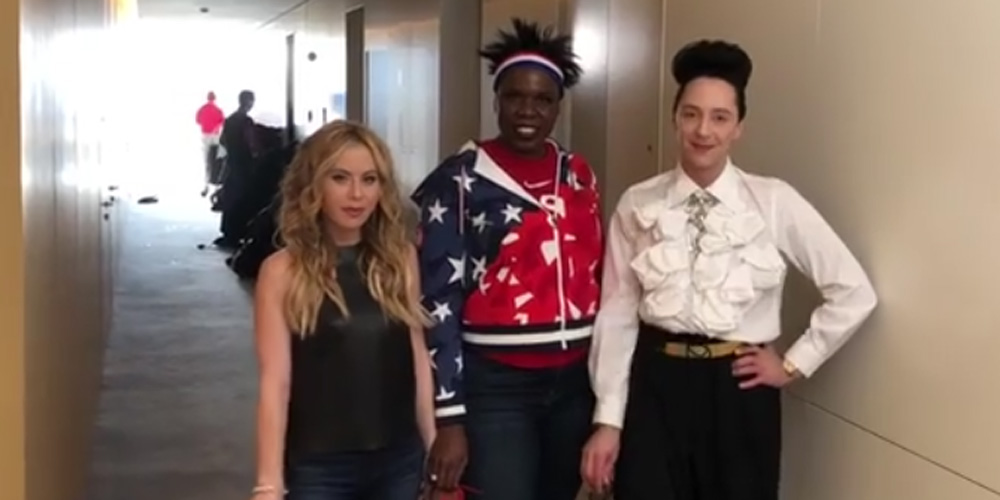 Johnny Weir, Leslie Jones & Tara Lipinski Strut to Beyonce at the