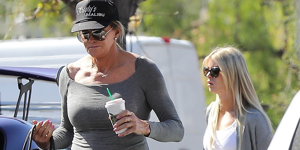Caitlyn Jenner & Sophia Hutchins Grab Coffee Before Going Race Car...
