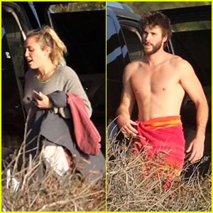 Miley Cyrus & Liam Hemsworth Hit the Beach Together in Malibu! | Liam