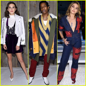 Millie Bobby Brown Hangs Out with ASAP Rocky & Paris Jackson at Calvin Klein Collection's NYFW Show!