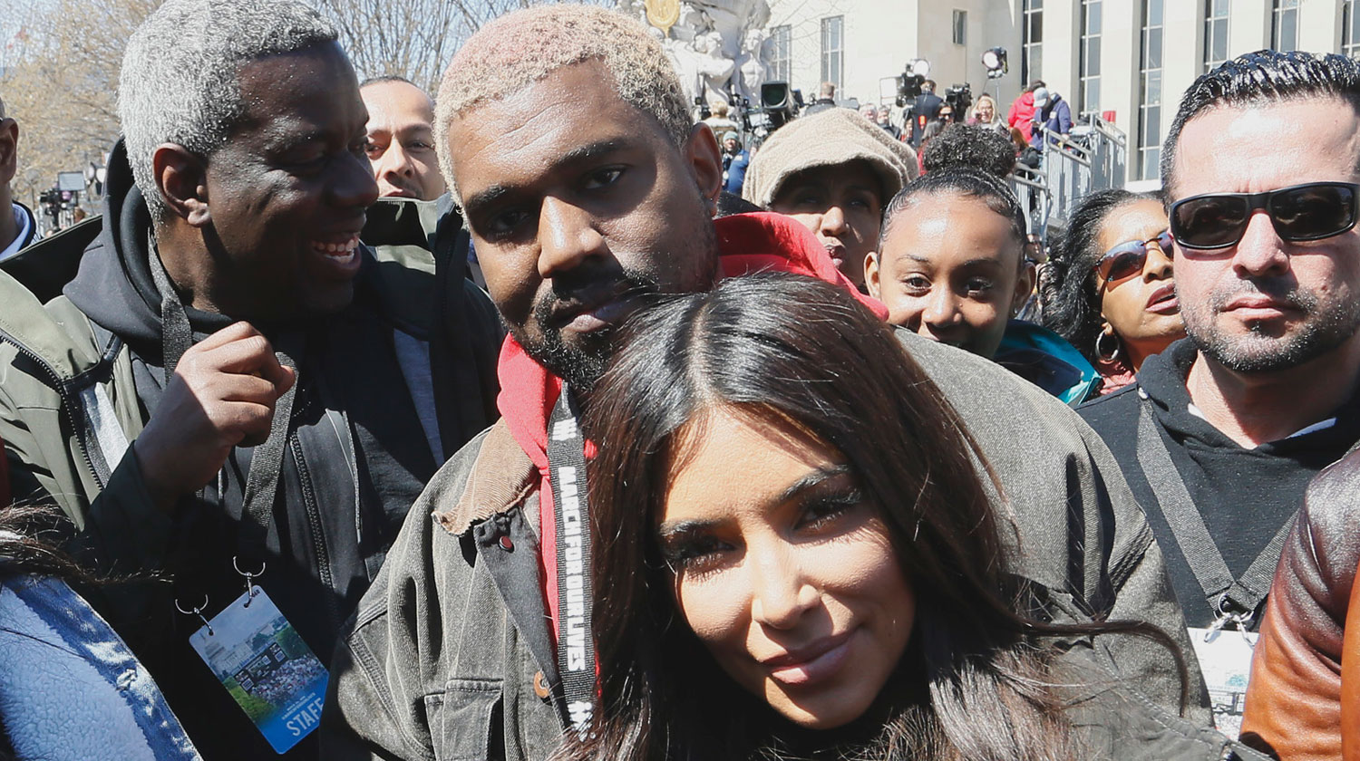 Kim Kardashian & Kanye West Attend March For Our Lives in D.C. with