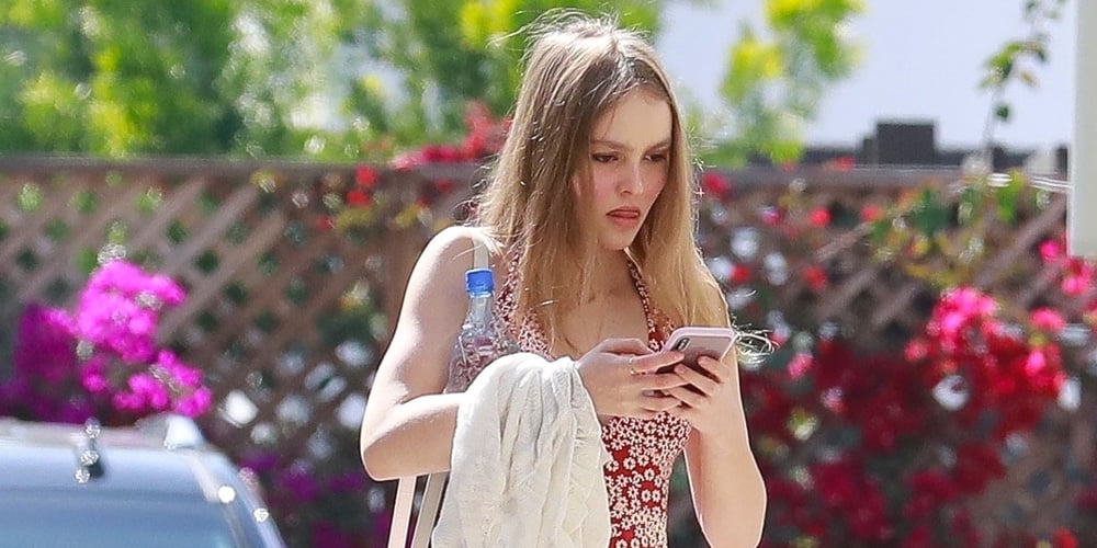Lily-Rose Depp Looks Pretty in a Patterned Dress While Heading to the Spa! 