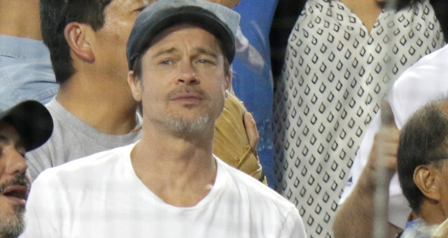 Brad Pitt Steps Out Solo for Dodgers Game Against Oakland Athletics