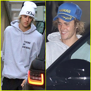 Justin Bieber Changes His Hat After Weekly Church Service