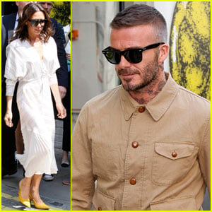 Victoria Beckham Supports Husband David Beckham at Kent & Curwen Fashion Show