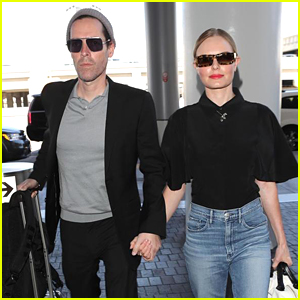 Kate Bosworth & Husband Michael Polish Hold Hands in LAX Airport