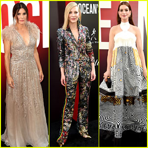 Sandra Bullock, Cate Blanchett, & Anne Hathaway Glam Up for 'Ocean's 8' NYC Premiere!