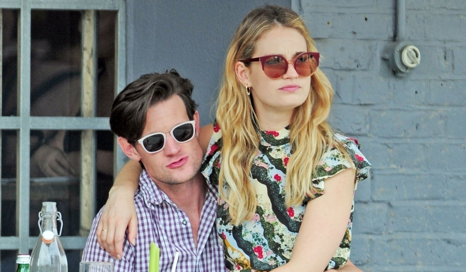 Lily James & Boyfriend Matt Smith Flaunt PDA at Lunch in London! Lily