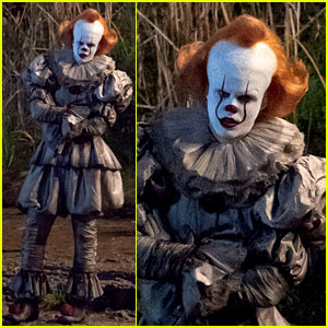 Bill Skarsgard Gets Into Character as Pennywise on 'It 2' Set!