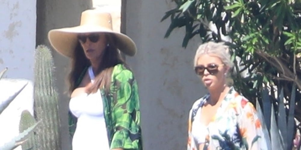 Caitlyn Jenner & Sophia Hutchins Soak Up the Sun in Bathing Suits While