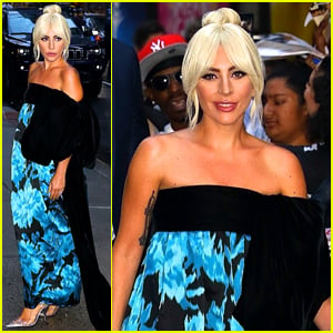Lady Gaga Looks Stunning While Arriving for 'Colbert' Interview