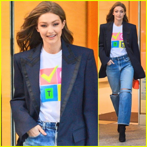Gigi Hadid Wears a 'Vote' Shirt Ahead of Midterm Elections!