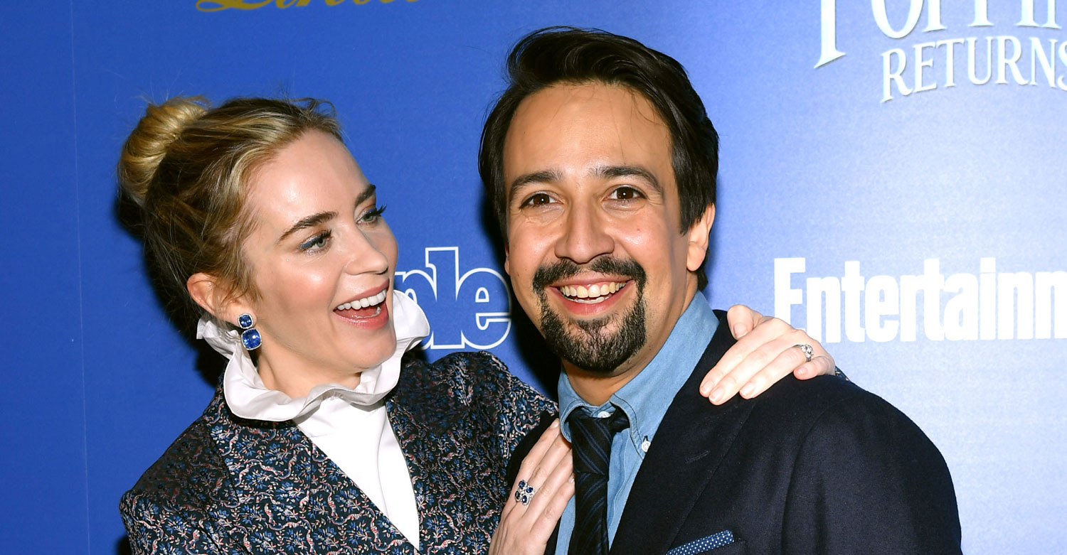 Emily Blunt & Lin-Manuel Miranda Are All Smiles at ‘Mary Poppins