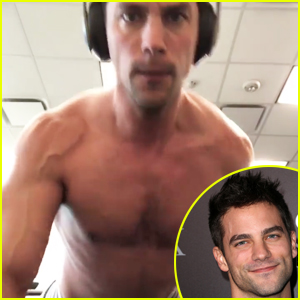 Fifty Shades’ Brant Daugherty Does a Shirtless, One-Armed Push Up