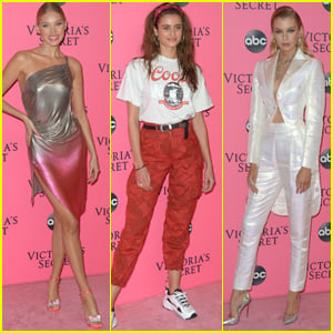Elsa Hosk, Taylor Hill & Stella Maxwell Attend Victoria's Secret Fashion Show Viewing Party!