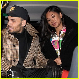 Chris Brown Emerges in Paris with Ammika Harris After Arrest
