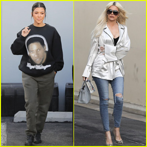 Kourtney & Khloe Kardashian Head Out After a Day of Filming 'KUWTK'!