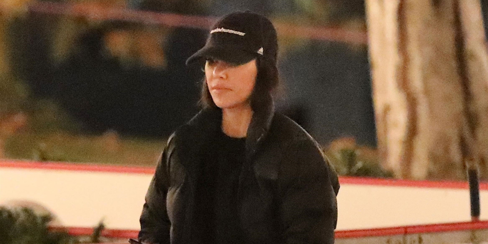 Kourtney Kardashian Enjoys a Night of Ice Skating With the Kids