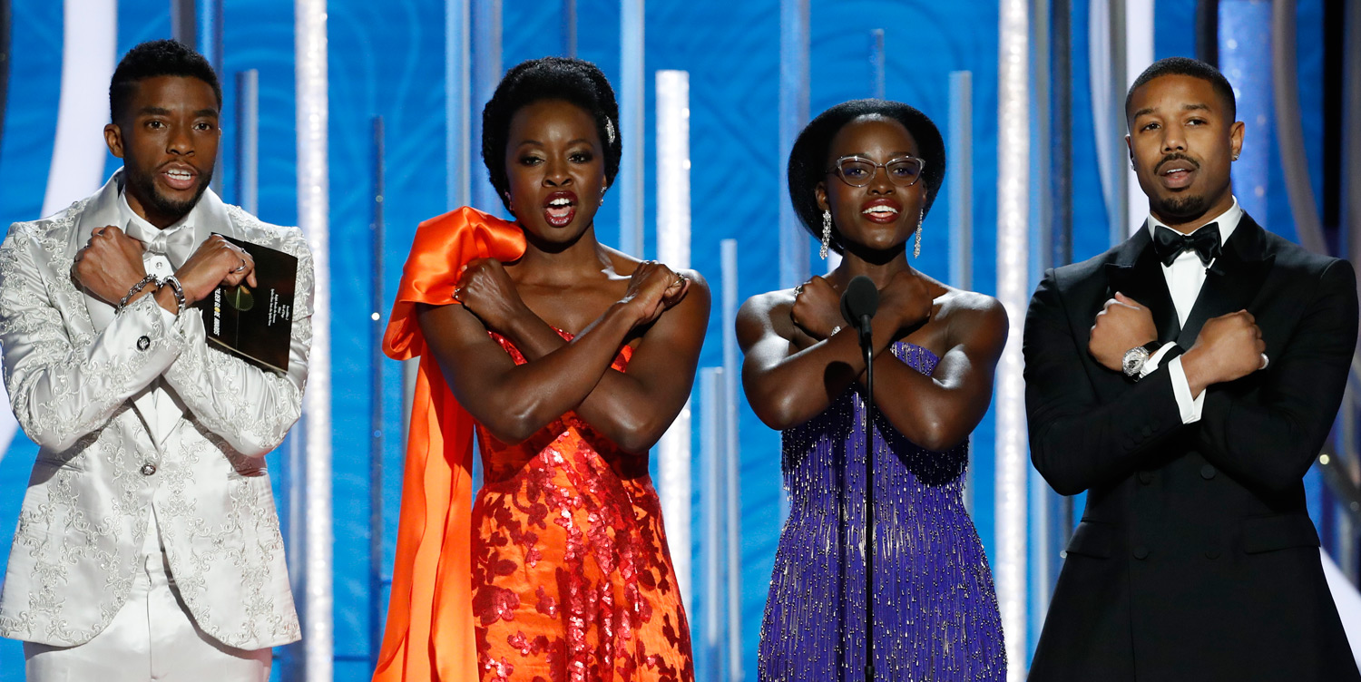 ‘Black Panther’ Stars Do the ‘Wakanda Forever’ Salute at Golden Globes