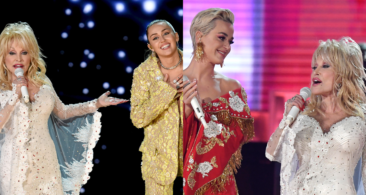 Miley Cyrus, Katy Perry, & More Pay Tribute to Dolly Parton at Grammys(02)