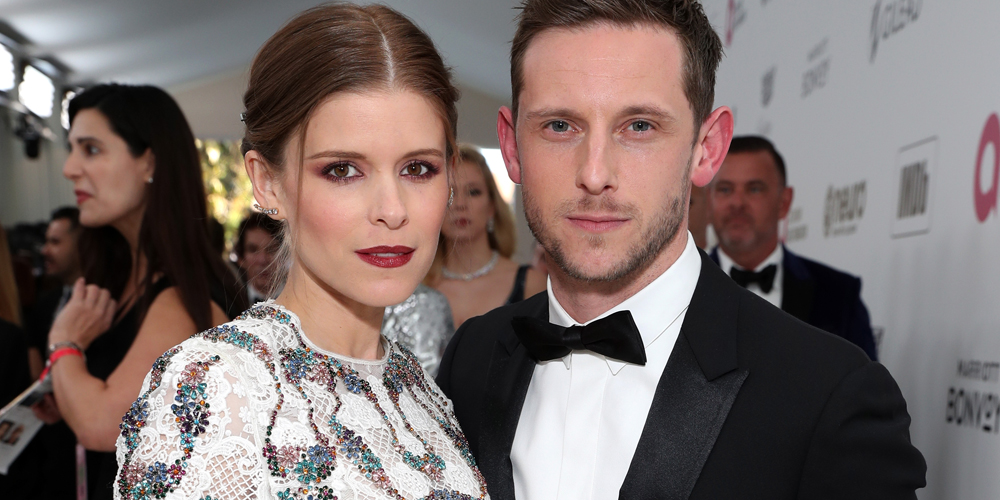 Pregnant Kate Mara & Jamie Bell Attend Elton John’s Oscars Viewing