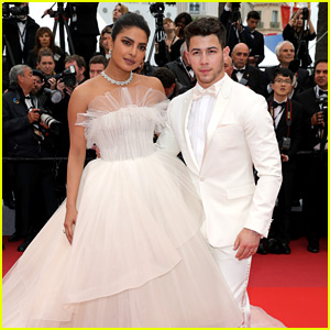 Priyanka Chopra & Nick Jonas Match in White for a Rainy Cannes Premiere!