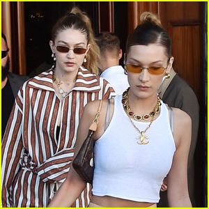 Bella & Gigi Hadid Coordinate While Shopping in Florence