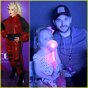 Christina Aguilera's Kids Watched Her Vegas Concert!