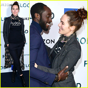 Lena Headey & Ivanno Jeremiah Hug It Out at 'The Flood' Screening in London