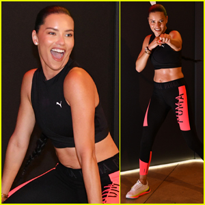 Adriana Lima Works Up a Sweat at Puma Launch Event!