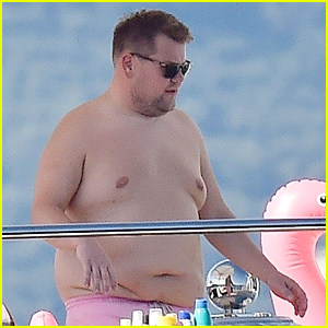 James Corden Goes Shirtless on a Yacht During Italian Vacation | James