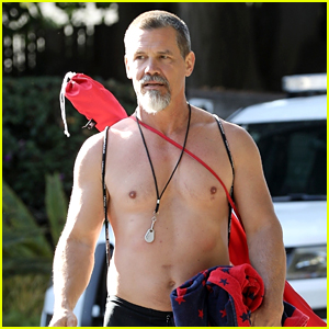 Josh Brolin Goes Shirtless During His Fourth of July Celebrations. 