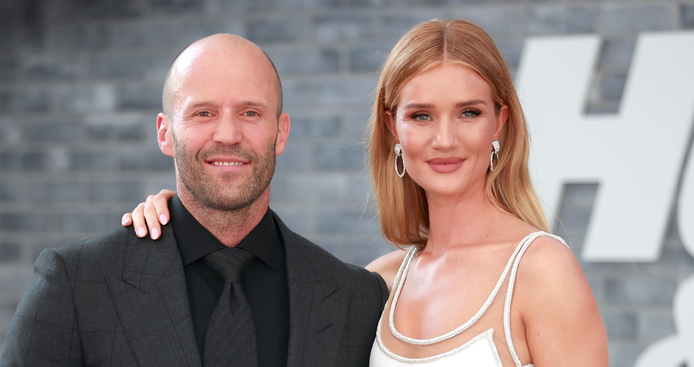 Jason Statham is Supported by Rosie Huntington-Whiteley at '