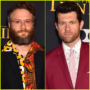 Seth Rogen Billy Eichner Arrive At The Lion King Premiere Billy Eichner Elisa Pugliese Eric Andre Florence Kasumba John Oliver Keegan Michael Key Seth Rogen The Lion King Just Jared