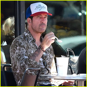 Dylan McDermott Grabs a Cool Treat While Walking His Dog