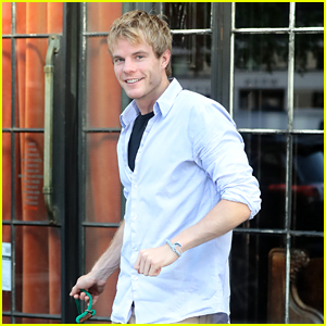 Graham Rogers Takes His Cute Dog for a Walk in NYC