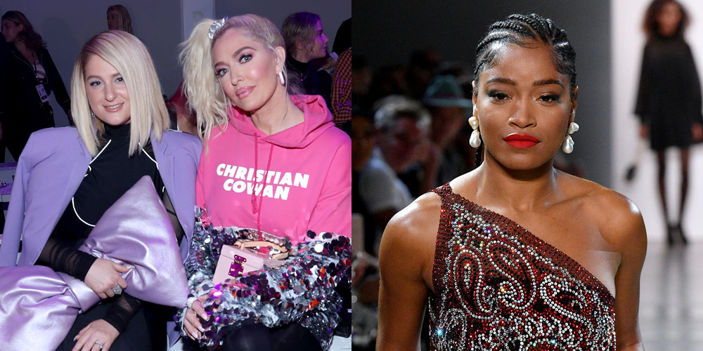 Meghan Trainor Carries Giant Bow Purse to Christian Cowan Show During