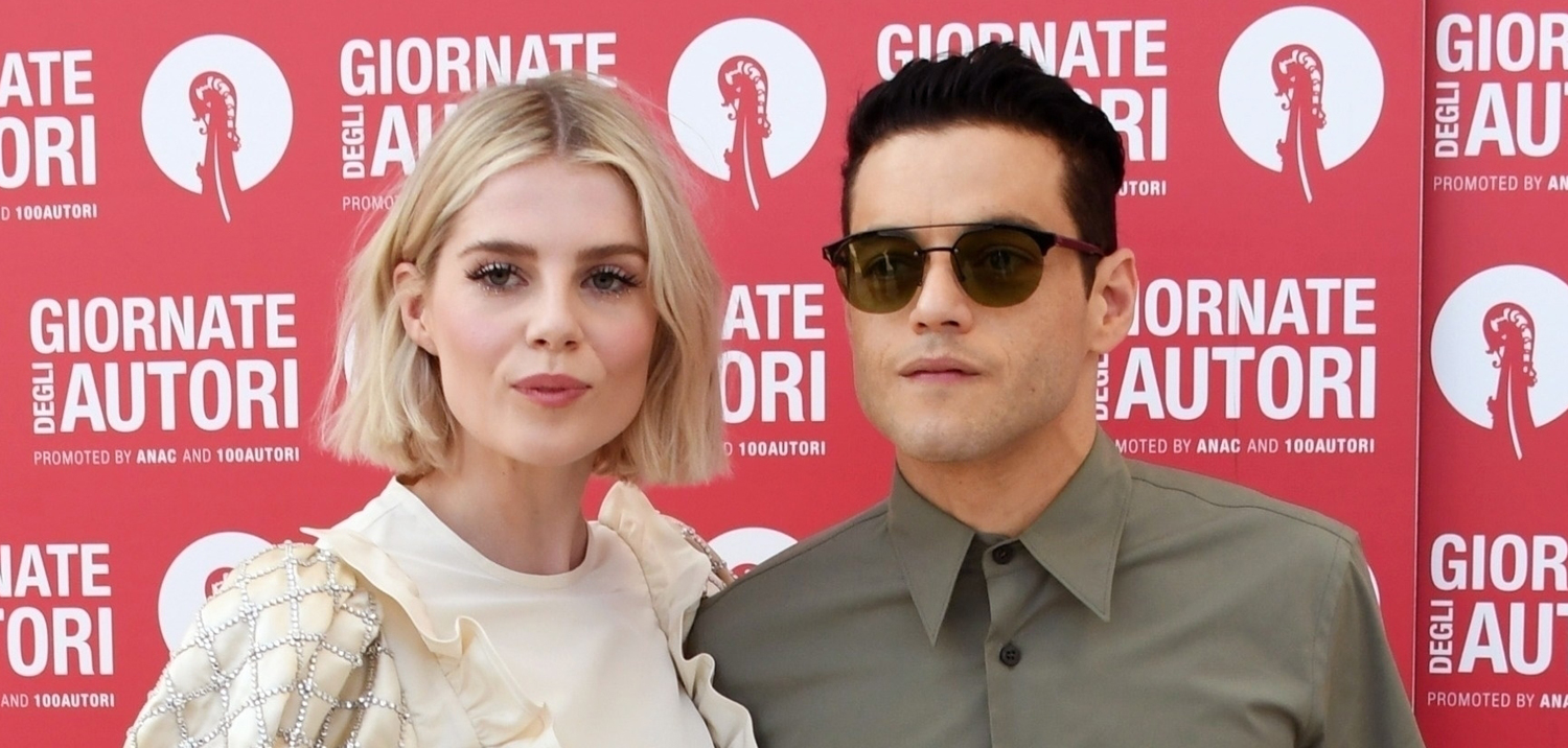 Rami Malek & Lucy Boynton Couple Up for Miu Miu Photocall at Venice