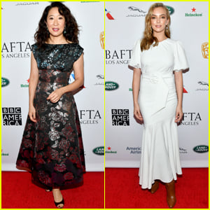Sandra Oh & Jodie Comer Arrive in Style for BAFTA Tea Party!