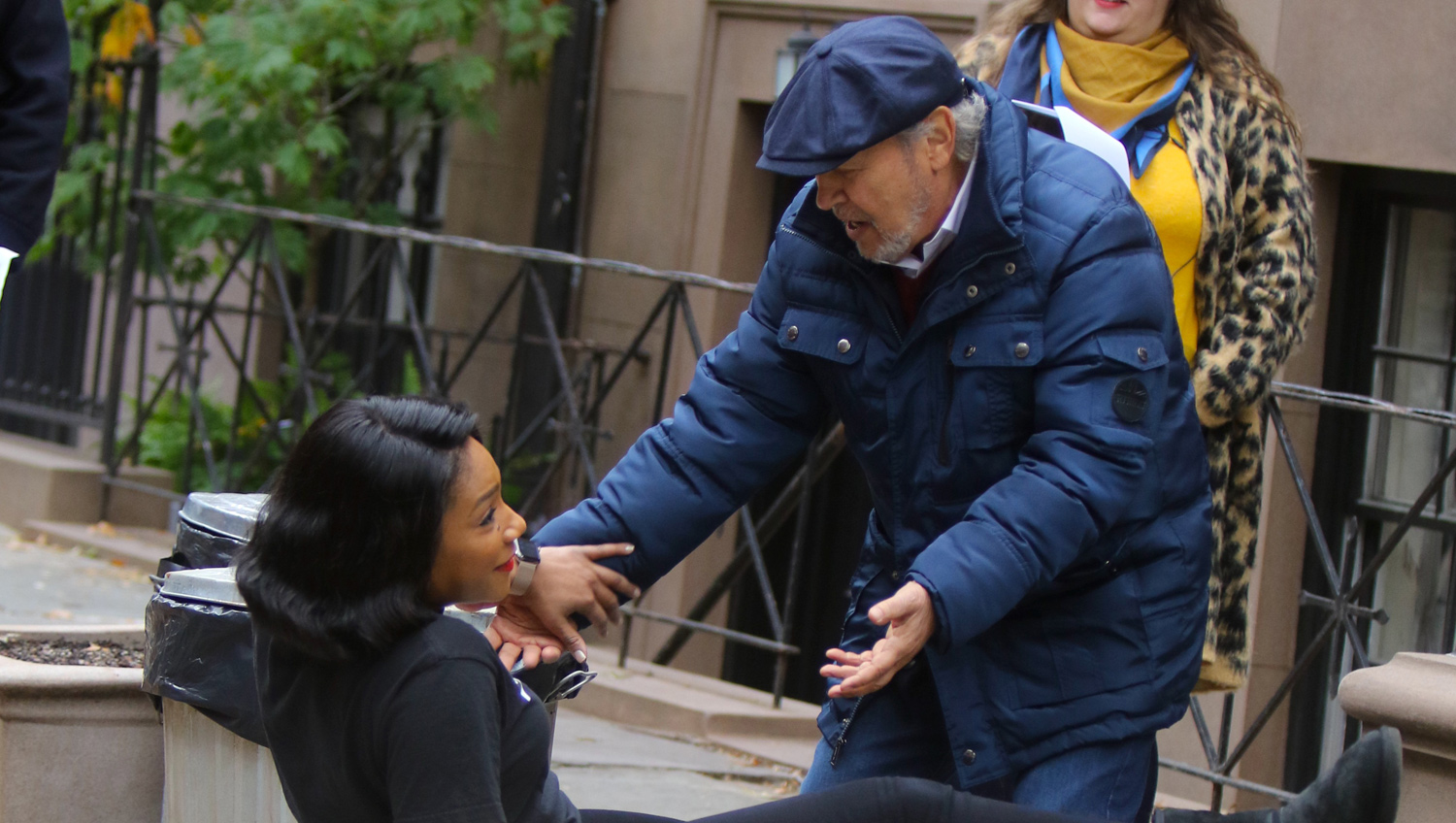 Tiffany Haddish Gets Help From Billy Crystal After Falling Down on