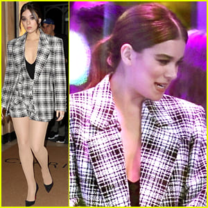 Hailee Steinfeld Rocks Plaid Blazer & Shorts for 'The One Show' Appearance