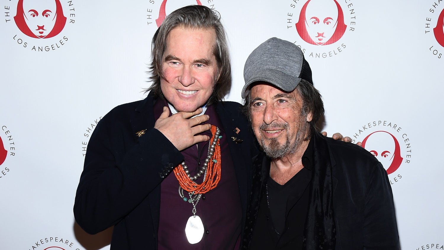 Val Kilmer Makes A Rare Public Appearance To Support Longtime Pal Al Pacino Al Pacino Geoffrey Rush Hamish Linklater Lily Rabe Val Kilmer Just Jared