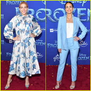 Busy Philipps & Jordana Brewster Go Pretty in Blue for 'Frozen 2' Premiere!