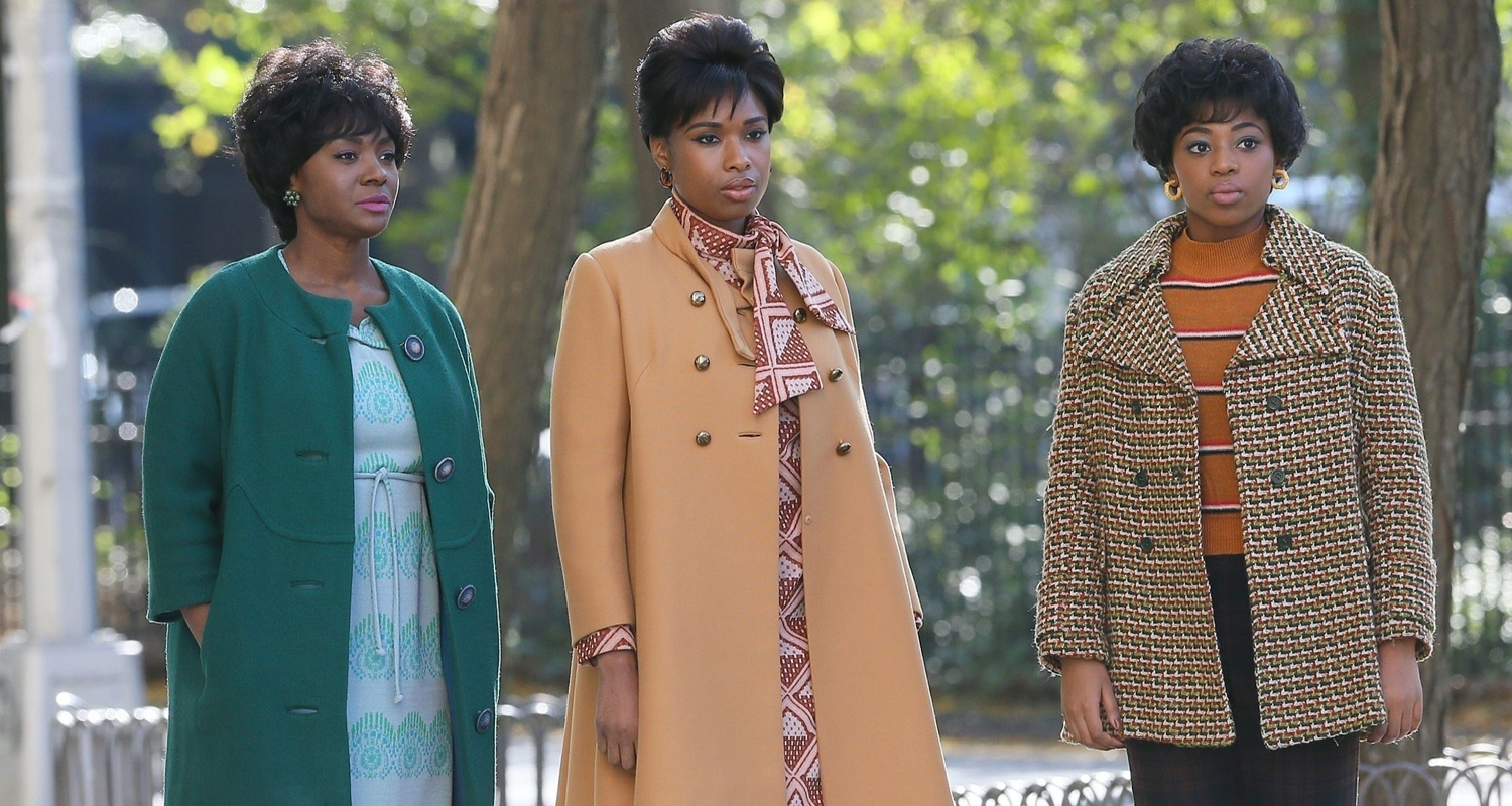 Jennifer Hudson Looks Worried While Filming Aretha Franklin Biopic