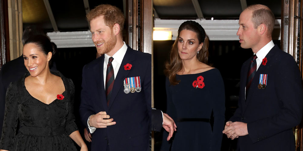 Meghan Markle, Kate Middleton, & Princes Harry & William Reunite