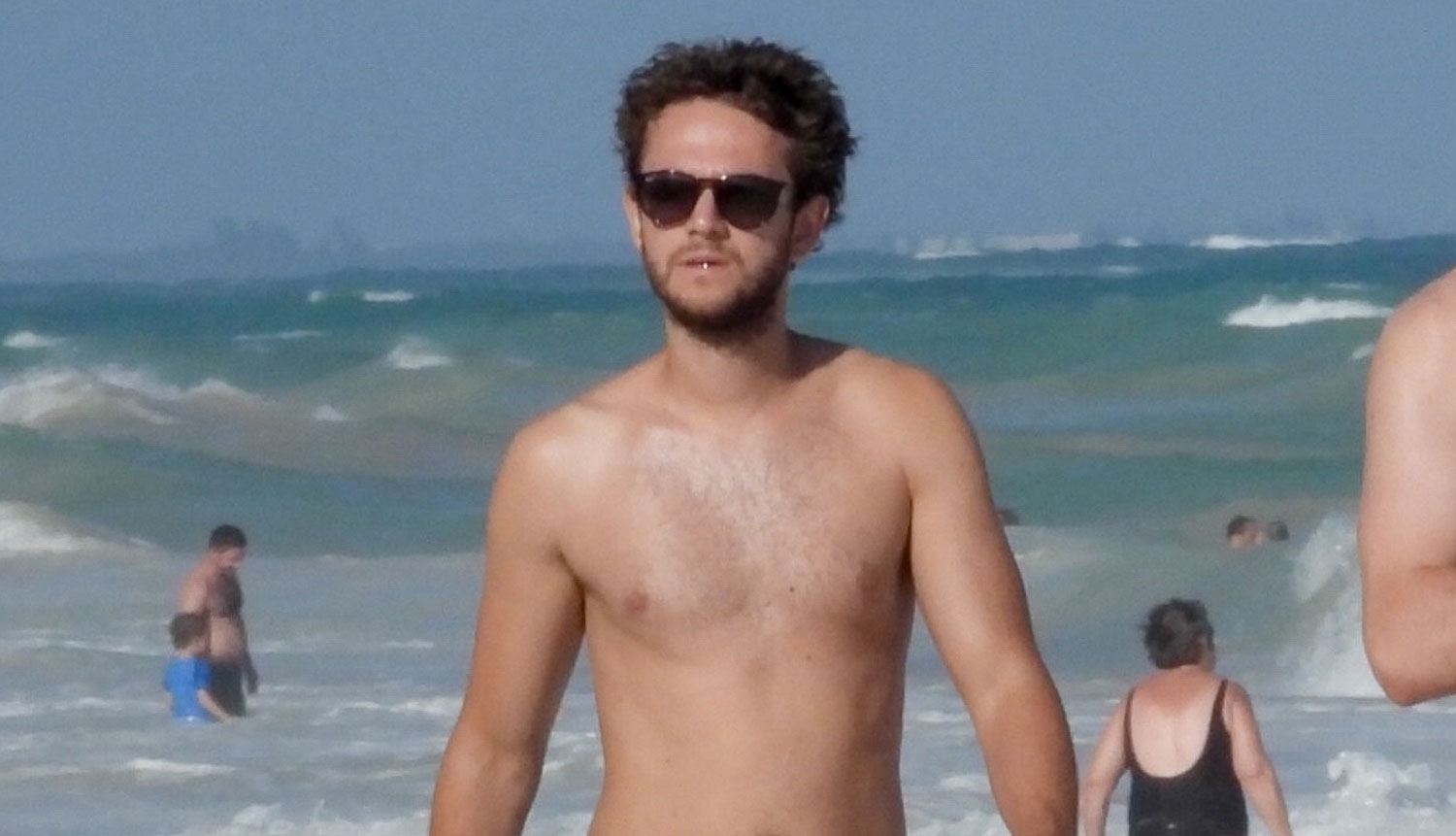 Zedd Goes Shirtless for a Walk on the Beach in Tulum.